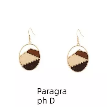 Qingdao Fashion Contrast Color Combination Wood Women s Jewelry Paragraph D