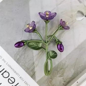 Qingdao Galaxy Records Растения и цветы, Метрополитен-музей Фиолетовая брошь Аксессуары Женские