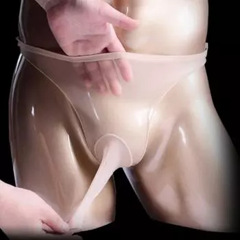 Qinghe Мужское нижнее белье Сексуальные чулки Стринги Сексуальный пояс Jj Set Shorts Ультратонкие прозрачные трусы Пара Stockings briefs-men [jj set opening]