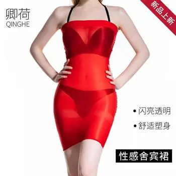 Qinghe Shebin Топ-труба бедра юбка сексуальное кружевное платье мода обтягивающий блестящий грудь обертывание короткая юбка чулки Sherbin tube top hip skirt lace