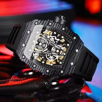 QINGXIYA Механические Мужские Часы Лучший Бренд Роскошные Деловые Автоматические Часы Высокое Качество Силиконовые Водонепроницаемые Relogio Masculino