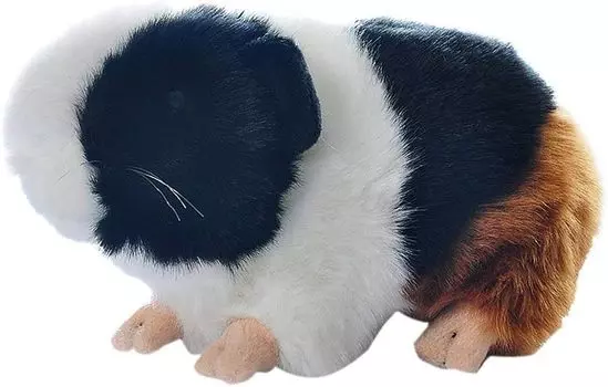 Qingyun Lee Small Animal Plush Guinea Fluffy and Animal Black White Toy, Pig, Mouse, Cotton-dyed Rat, Cute, Realistic, Kids, Pet, Doll, Gift, +