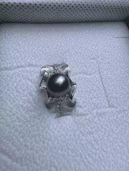 Qiqi Легкая Роскошь Атмосферное Волновое Жемчужное Кольцо Пустая Оправа Женские Украшения Таитянское Кольцо Маленький Свежий Высококлассный Женский