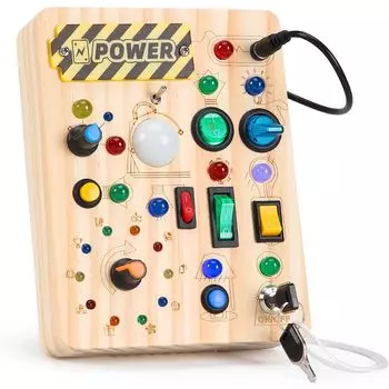 Qiqutop Бизиборд Монтессори Игрушка Развивающая Игрушка 2 3 4 года Мальчики Девочки Подарок На День Рождения Малыш Игрушка Напальчник Образовательная Раннее Развитие