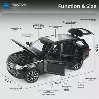 Qiyi 1/24 Land Rover Range Rover внедорожная модель легкосплавного автомобиля игрушка для мальчиков белый