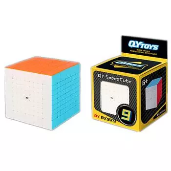 Qiyi 9x9 Magic Cube без наклеек, 9 слоев, профессиональная головоломка Mofangge 9x9x9, детская игрушка Cubo Magico для детей, подарочная игрушка
