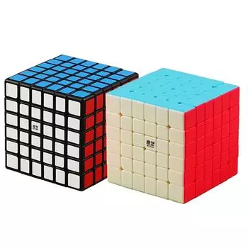 Qiyi Professional Speedcube черный и наклейка 7x7x7 6x6x6 Magic Cube MofangJiaoshi 4x4 5x5 Скорость игрушка-головоломка