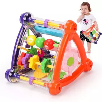 Qizebaby Baby Toy Activity Cube 8 в 1 Игрушка Монтессори Раннее обучение Развивающая игрушка Множество игрушек для рук Развивающая игрушка Распознавание форм Раннее