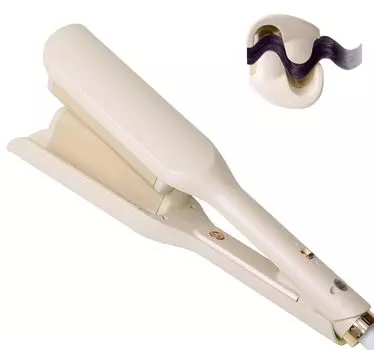 Qizheyibvo Утюжок для завивки волос Curl Wave 32 мм Плойка для волос 5 уровней Регулировка температуры до ионов Укладка без повреждения волос Предотвращение ожогов Японский