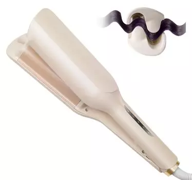 Qizheyibvo Утюжок для завивки волос Curl Wave 32 мм Плойка для волос 5 уровней Регулировка температуры для ионов Укладка без повреждения волос Предотвращение ожогов Японский