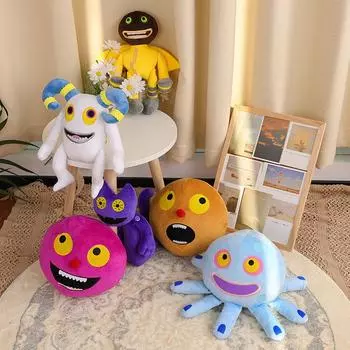 QKEWURO Wubbox Plush My Singing Monsters Мягкая плюшевая кукла с животными, 11-дюймовая милая игрушка-монстр для детей и любителей игр