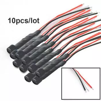 QKKQLA2 10 шт. микрофон для видеонаблюдения мини звуковой монитор аудиоустройство 56 дБ крошечный высокочувствительный микрофон аудио аксессуары