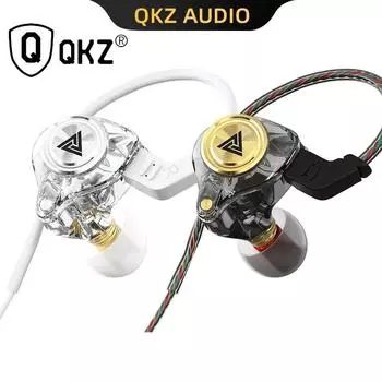 QKZ AK3 Проводные наушники Стереонаушники-вкладыши Управляемые наушники Проводная гарнитура для мобильного телефона белый