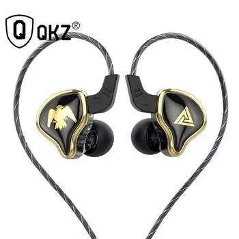 QKZ AK6 Ares God of War Наушники ушного типа с проводным управлением и движением пшеницы, попадающим в ухо HIFI-наушники белый