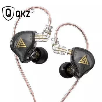 QKZ AK6 PLUS Наушники с подвижными наушниками HIFI Качество звука Проводные наушники с тяжелой проводкой without MIC разноцветный