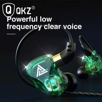 QKZ SK7 Наушники-вкладыши Стереоуправляемая гарнитура Управляющая гарнитура Гарнитура для прослушивания Телефонные проводные наушники синий