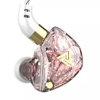 QKZ SK8 3,5 мм Проводные наушники Динамические музыкальные наушники с крючком для ушей Спортивная гарнитура Наушники-вкладыши розовый