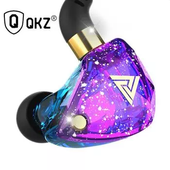 QKZ SK8 Heavy Bass Гарнитура Управление линией компьютерной игры с движением пшеницы Наушники-вкладыши чёрный