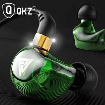 QKZ SK9 Heavy Bass Управление линией мобильного телефона Музыка Бегущий круг Iron Heavy Bass Пшеничная гарнитура Мониторинг наушников Прослушивание гарнитуры красный