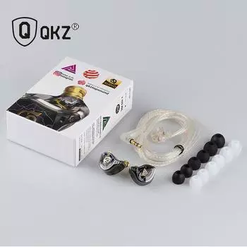 QKZ x HBB 10 мм с диафрагмой с титановым покрытием Hi-Fi наушники-вкладыши с полуоткрытой полостью, лицевая панель из алюминиевого сплава с ЧПУ и микрофоном чёрный