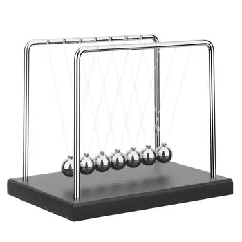 QLKUNLA Колыбель Ньютона Балансировочный шар Научный гаджет для физики Настольное украшение Кинетическая движущаяся игрушка для дома и офиса (7 бусин) (7 бусин)