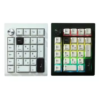 QMK & VIA Number Pad 2.4 GHz/BT5.0/Type-C Проводная RGB-подсветка для ноутбука Mac Win белый