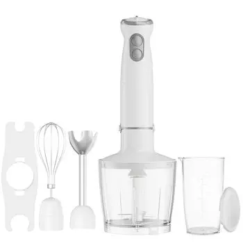 QOOQOOGE Ручной блендер для детского питания 6 в 1 800 Вт Электрический миксер Ручной миксер Венчик Соковыжималка Кухонный комбайн Кухонная утварь Лед/Мясо/Фрукты/Овощи