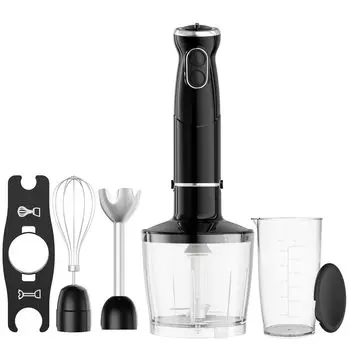 QOOQOOGE Ручной блендер для детского питания 6 в 1 800 Вт Электрический миксер Ручной миксер Венчик Соковыжималка Кухонный комбайн Кухонная утварь Лед/Мясо/Фрукты/Овощи