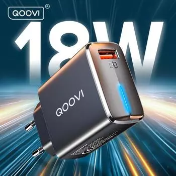 QOOVI 3A USB настенное зарядное устройство 18 Вт Быстрая зарядка 3,0 QC адаптер для быстрой зарядки зарядное устройство для мобильного телефона для iPhone Samsung S10 Xiaomi Redmi