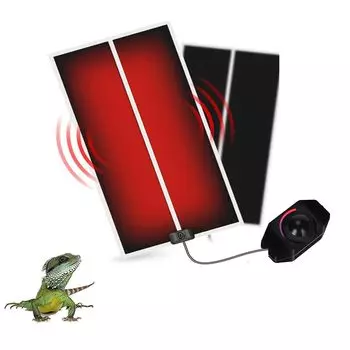 QOSEREN Panel Heater Reptile Heater Mat Amphibian Breeding Heating Small Animal Heat Retention Heater Seat Variable Temperature 20W