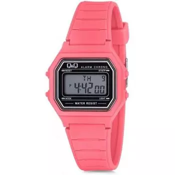 QQ [QQ] Цифровые многофункциональные водонепроницаемые часы M173J020 розовые