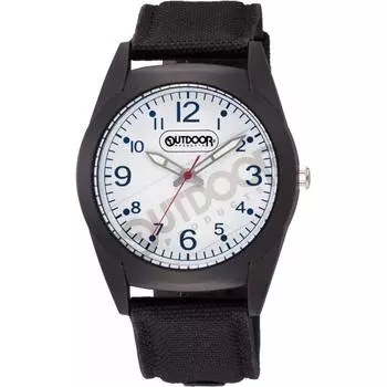 QQ [QQ] VS46 001 Аналоговые наружные товары Водонепроницаемые часы с нейлоновым кожаным ремешком, черные