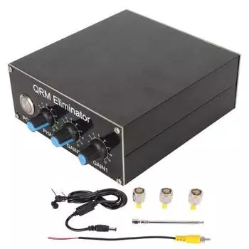 QRM Eliminator X Phase HF 1,8–30 МГц Регулируемый встроенный регулятор PTT Подавитель сигнала из алюминиевого сплава