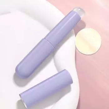 QSoft Silicone Lip Brush with Dust Cover Round Head Applicator Cosmetic Tool Multipurpose Eyeshadow, 1 Piece, 11 Purple