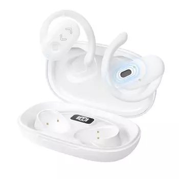 Qtonthy New Trend Ear Cuff беспроводные воздушные костные звукопроводящие открытые шумозащитные наушники с Bluetooth ЖК-дисплей Быстрая зарядка Спорт