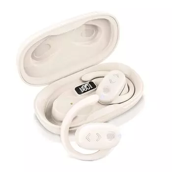 Qtonthy New Trend Ear Cuff беспроводные воздушные костные звукопроводящие открытые шумозащитные наушники с Bluetooth ЖК-дисплей Быстрая зарядка Спорт