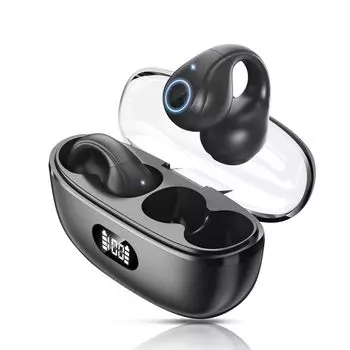 Qtonthy Новая модель беспроводных наушников-каффов с зажимом для ушей, которые не блокируют открытую утечку звука, костную проводимость EDR ENC Noise Bluetooth