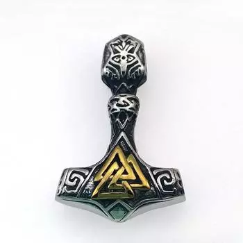 Quake Odin Треугольная руна титановая сталь кулон ветер мужская мода нержавеющая сталь кулон ожерелье