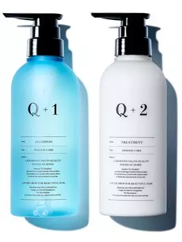 Qualitas Shampoo Treatment Set Beauty Salon Эксклюзивный шампунь с аминокислотами Q+ [Уход за поврежденными волосами] без силикона 400 мл/400 г