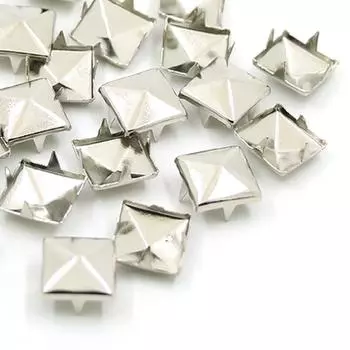 Quality Pyramid Shape Spikes Spots Nailhead Sewing Decor Garment Supplies Square Rivets DIY Studs 6mm