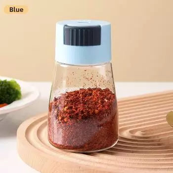 Quantitative Salt Tank PET Transparent Seasoning Tank Kitchen Household Full Set of Combination Salt Bottles Sealed Moisture-proof Seasoning Bottles синий