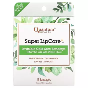 Quantum Health, Super LipCare+, невидимый значок для губ Ulcer Badge, 12 полосок