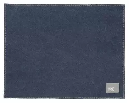 Quarter Report Washable Cloth Domestic 8 Canvas Placemat Placemat Age Navy Cotton Vintage Processing in No. 100% [Made Japan]