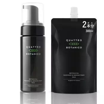 Quattro Botanico Face Wash Body Refill Set Botanical Face Wash Пена для бритья Густая пена для чувствительной кожи Сухая кожа Увлажняющий уход за кожей лица для мужчин