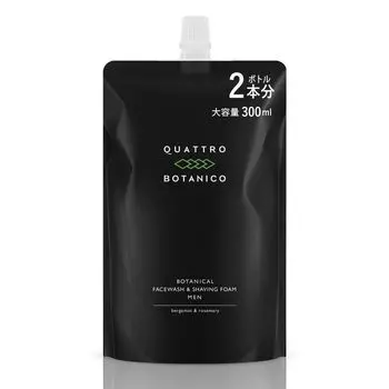 Quattro Botanico Face Wash Refill Botanical Face Wash Пена для бритья Густая пена для чувствительной кожи Сухая кожа Мужская увлажняющая очищающая пена для лица