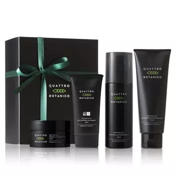 Quattro Botanico gift lotion face wash sunscreen UV skin care gift set cosmetics Cosmetics Birthday Christmas (Men s all-in-one & & & cream) 4-step