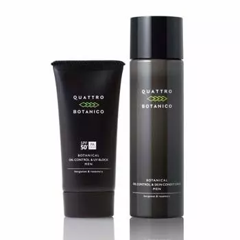 Quattro Botanico (Men s All-in-One Lotion & UV) Botanical Oil Control Lotion 150ml & Sunscreen 50g Set Men s Makeup Men s Cosmetics Skin Care After Su