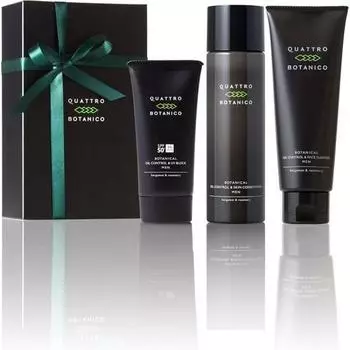 Quattro Botanico Men s Gift All-in-one Skin Cleansing Sunscreen UV Botanical Skin Care 3 Step Set