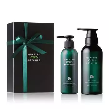Quattro Botanico Подарочная упаковка Ботанический гель для душа 300 мл Молочко для тела 180 мл Набор Аромат лайма и ежевики Аромат для сухой сухой кожи Чувствительная кожа Увлажняющий уход за телом