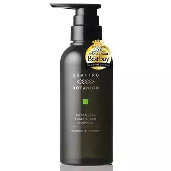 Quattro Botanico Шампунь Аминокислоты Растительный шампунь для кожи головы Волосы Аромат бергамота Густая пена Шампунь для кожи головы для мужчин Шампунь от перхоти Зуд Уход за кожей головы